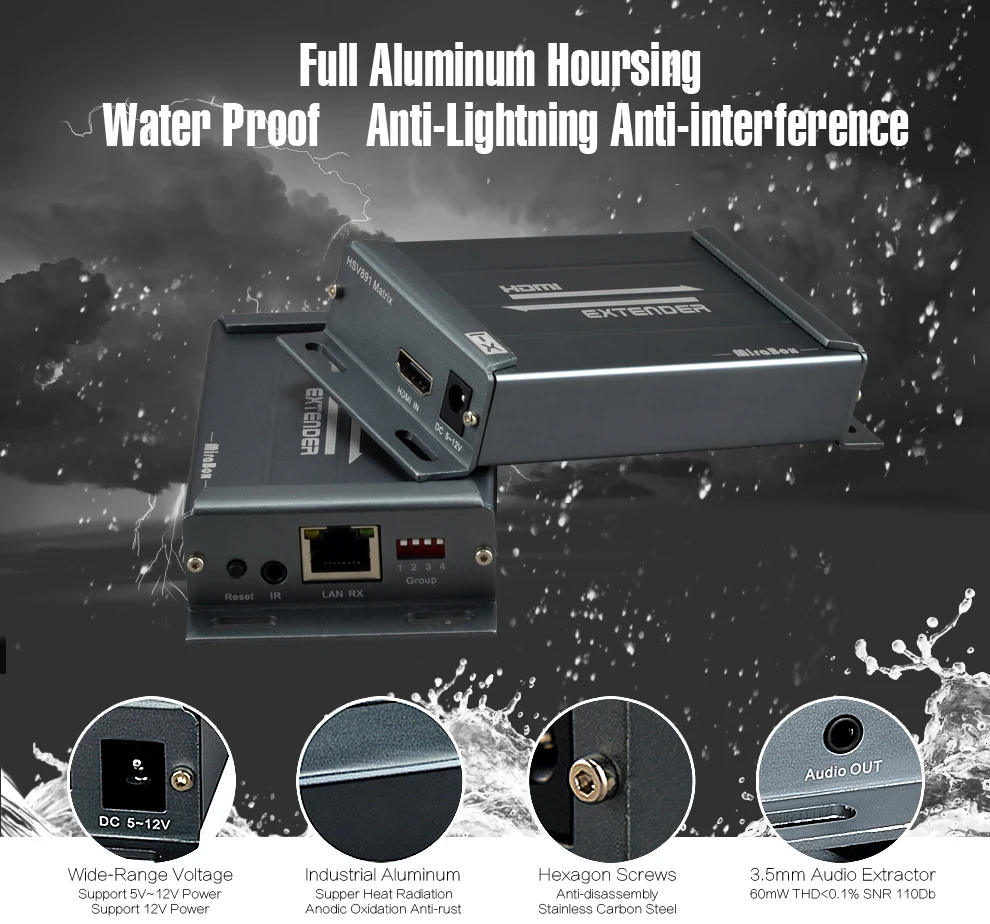 HSV891M-IR HDMI Matrix Extender IR over TCP IP 150m by UTP STP Cat5 Cat5e Cat6 HDMI Ethernet Transmitter and Receiver Over IP (6)