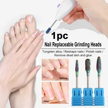 Сверло для ногтей, Вольфрамовая сталь, Шлифовальная головка, инструмент для полировки, сверло для дизайна ногтей, лак для маникюра, машина для нанесения покрытия, цвет