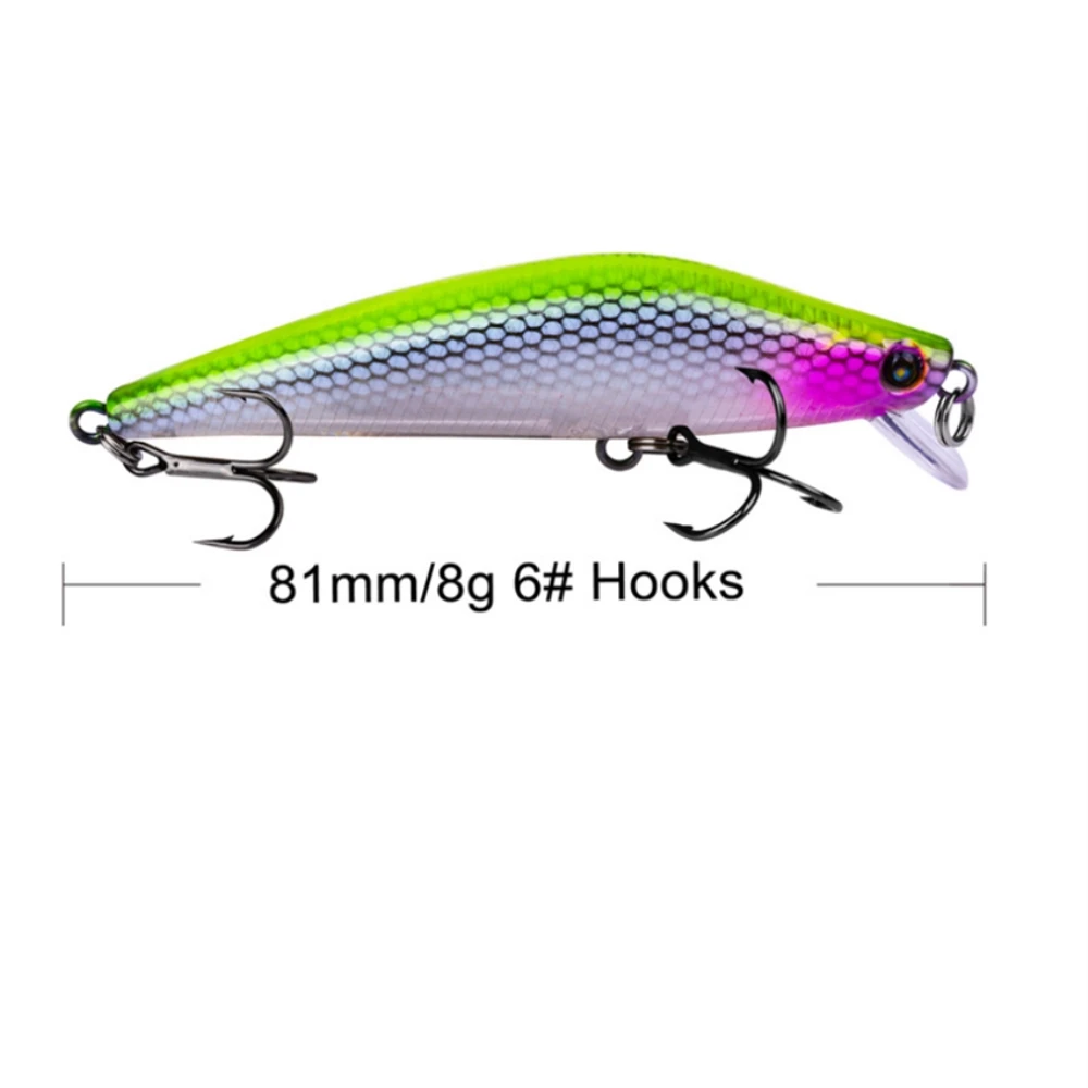 1 шт. рыболовная приманка плавание на глубине жесткая приманка 8 см 8 г Воблер для рыбалки Япония PESCA, воблер рыболовные снасти все для рыбалки - Цвет: 6