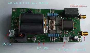 

NEW 1PC Shortwave Amplifier SSB HF 1-30M Power Ampfire 50-70W Pout