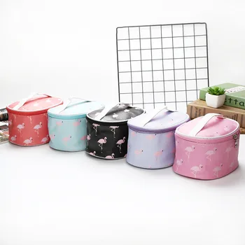 

New Flamingo Cosmetic Bag Necessaire Travel Organizer Make up Box Toiletry Kit Wash Toilet Bag Large Waterproof Pouch