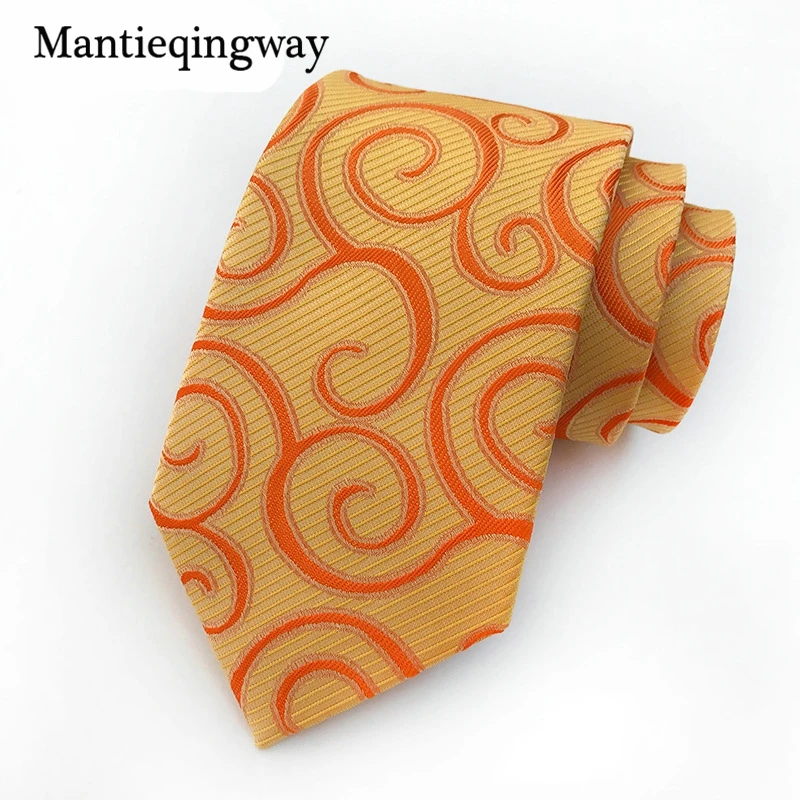 Mantieqingway 8 см полиэстер связей ДЛЯ Для мужчин костюмы Пейсли с цветочным принтом Галстуки Corbatas модные GroomsTies Vestidos галстук