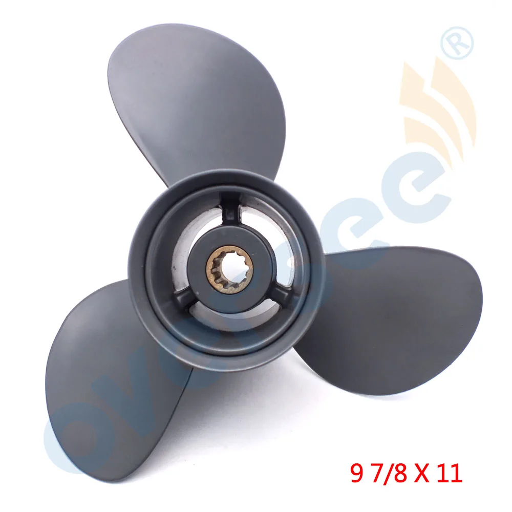 Aluminum Outboard Propeller 9 7/8x11 for HONDA OUTBOARD ENGINE 25-30HP 58130-ZV7-011AH