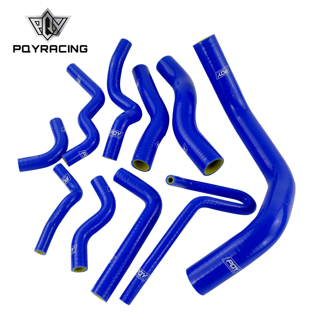 PQY RACING 10 ПК синий цвет для Nissan Silvia 200SX 240SX S13 S14 S15 SR20DET комплект силиконовых шлангов