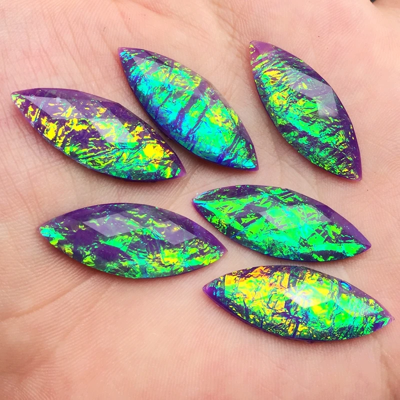 

12*31mm Flat Back Resin Horse eye Rhinestone stones and crystal trim Gems For Costume Button Crafts -E747