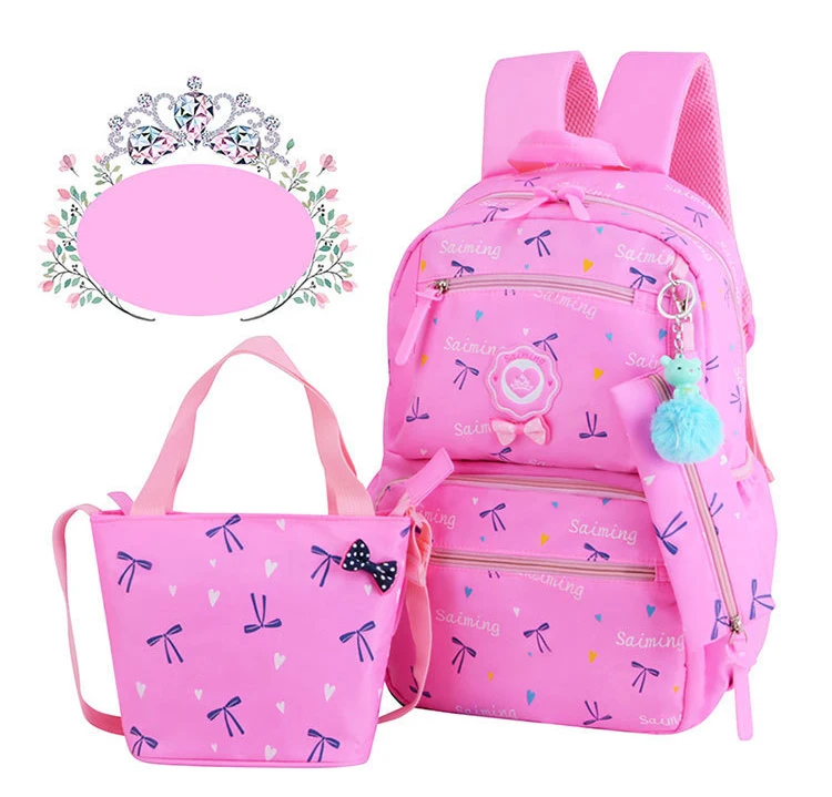 Новая школьная сумка для студентов, рюкзак для девочек, милый детский рюкзак с бантом, школьные сумки для девочек, модные детские рюкзаки, 2019
