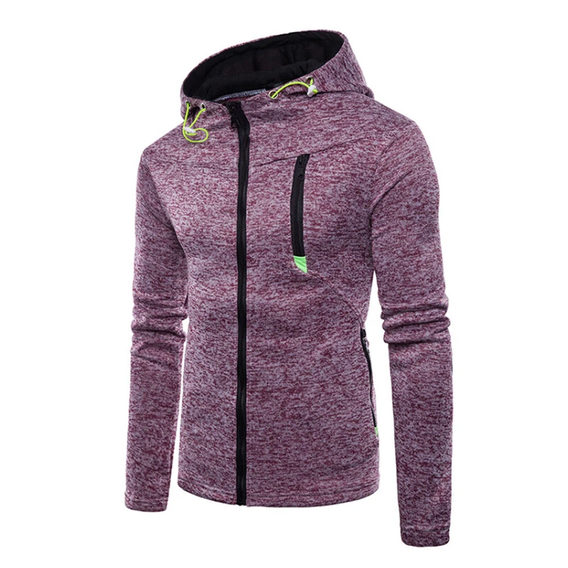 

New 2018 Men Autumn Long sleeve Hoodies Sweatshirts Outwear Man Hooded Hoody Sportwear Zipper Pockets Casual Clothes Coat