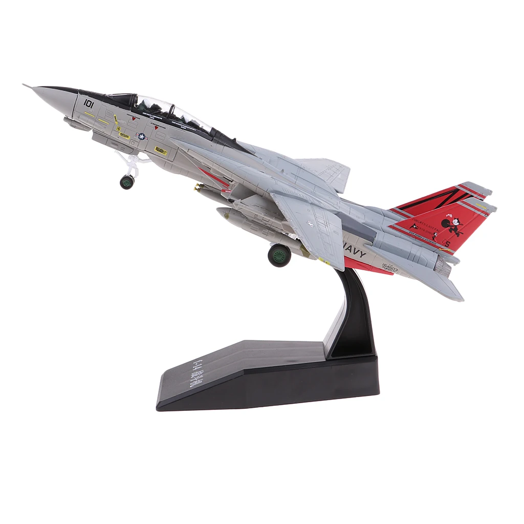 1:100 High Simulation Diecast Fighter Plane Model Toys USA F-14 Fighter Model Toys 20x19x13cm