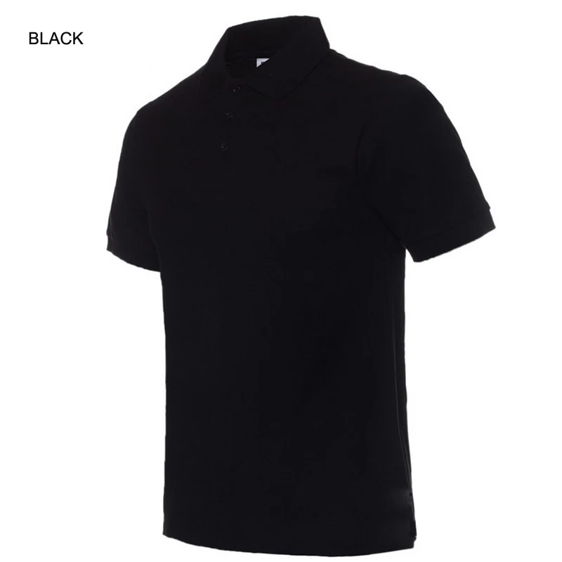 PoloShirt, Мужская брендовая одежда, одноцветные футболки, Camisa Masculina, мужская повседневная хлопковая рубашка с коротким рукавом, 3XL, hombre, Майки - Цвет: Черный