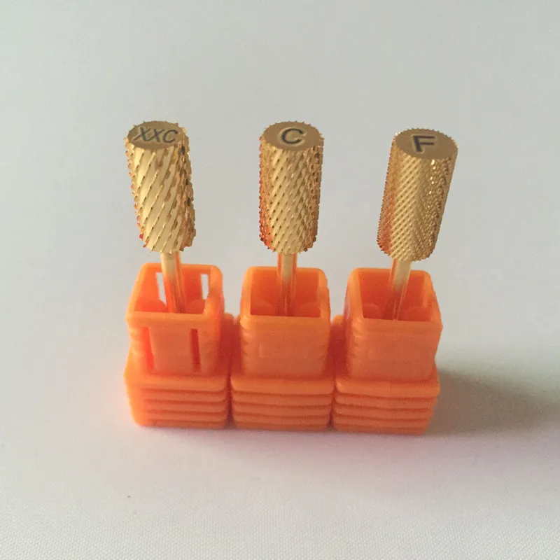 

Good quality!! yiwu nail drill tool- 10pcs/lot Gold tungsten Carbides Bit, Nail art manicure drill bit