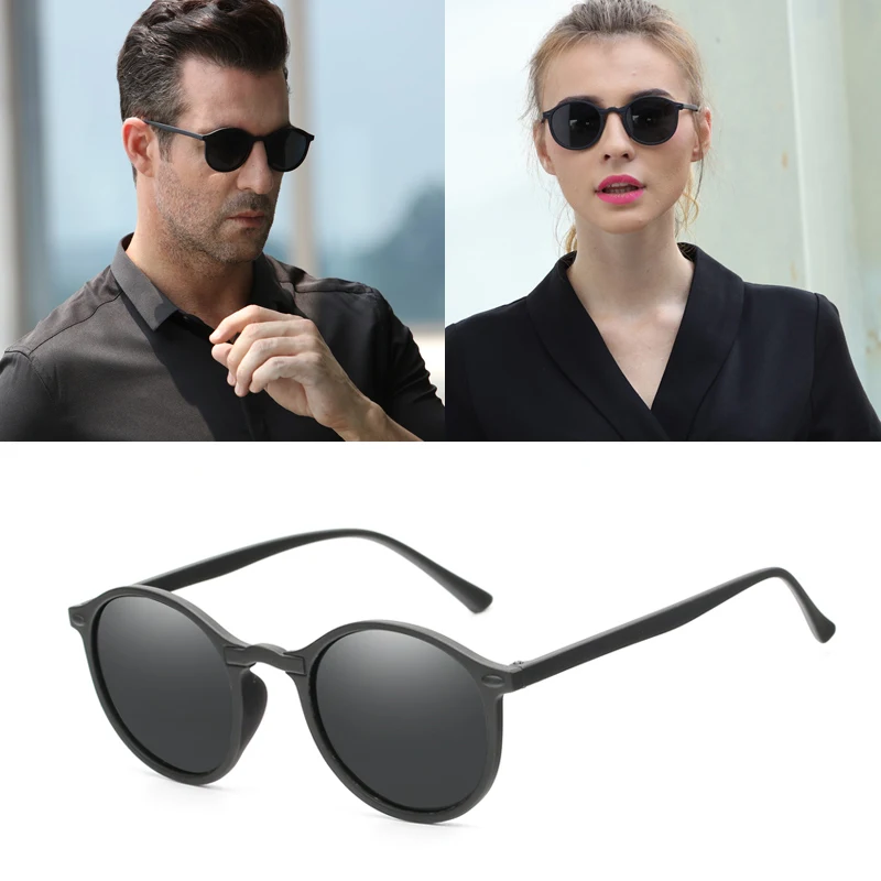 2019 Men Polarized Sunglasses Women Round Brand Design Driving Sun Glasses Male Glasses Eyewear UV400 Shades lentes de sol