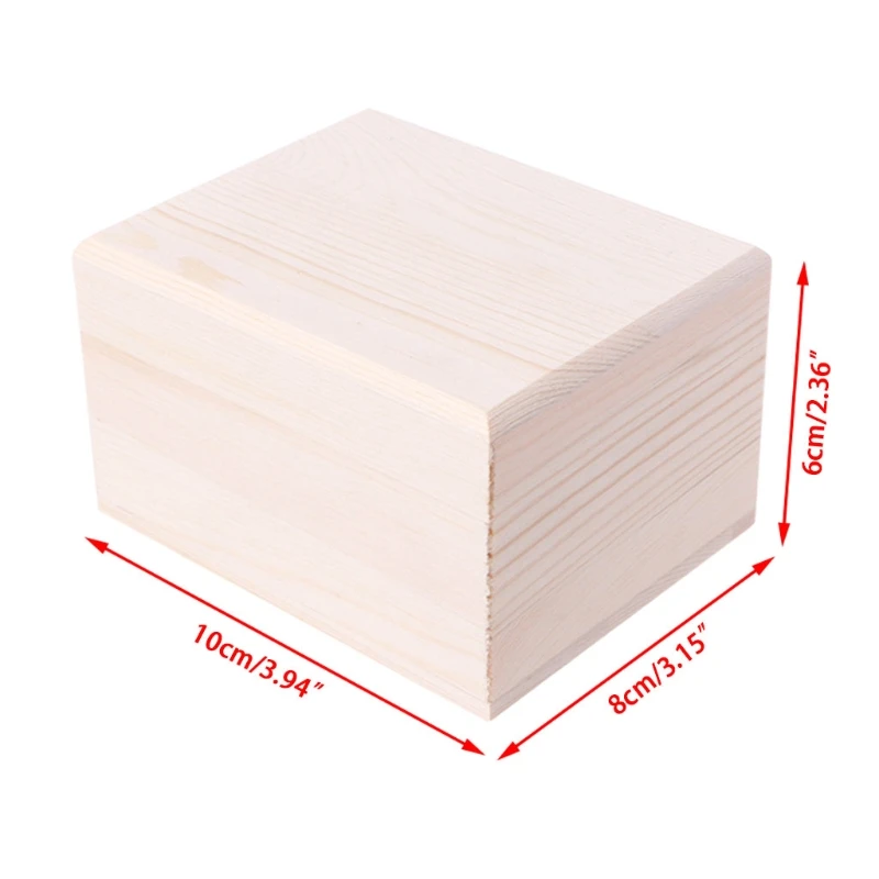 Деревянная коробка ручной работы с крышкой чехол для хранения поделок органайзер для мелочей 2 размера органайзер для косметики коробка