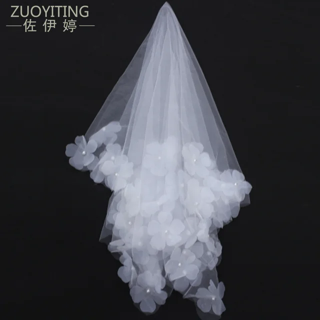 Zuoyiting Wedding Bridal Two Layer Veil With Comb Ivory White Zuoyiting Wedding Bridal Two Layer Veil With Comb Ivory White Elegant Accessories Velos De