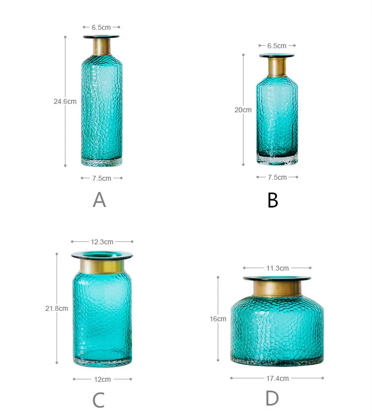 Европейская стеклянная Настольная Ваза скандинавские синие настольные вазы Свадебная ваза для цветов садовый цветочный горшок украшение домашний декор