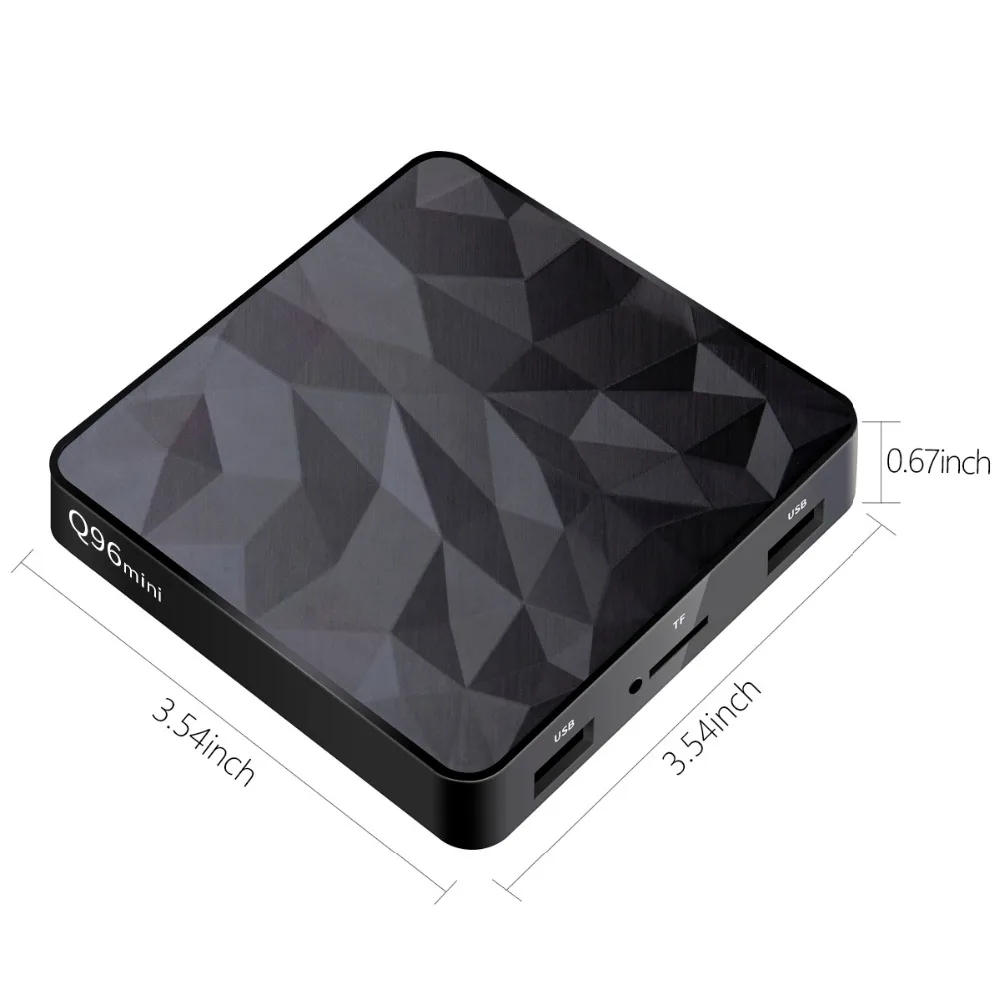 

Android TV Box Q96 mini Amlogic S905W Quad Core 1GB RAM 8GB ROM 2.4GHz WiFi 4K HD 1080P Bluetooth Media Player Set Top Box