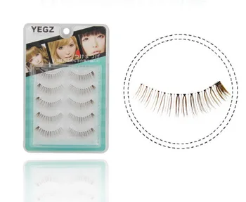 

by dhl 100set 5Pair/set Handmade False Eyelashes Popular Messy Natural Paragraph Eye Lashes Make Up Beauty tool