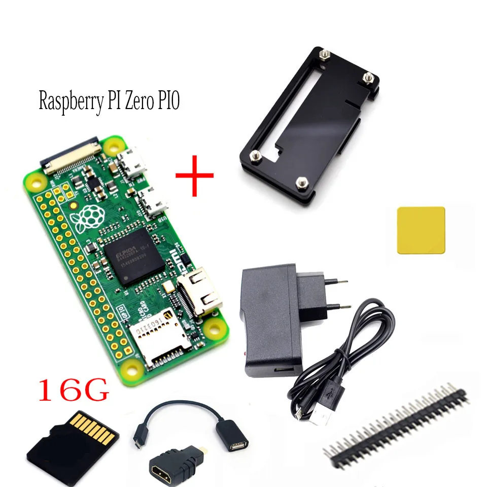Raspberry Pi Zero PI0 1 3 или W стартовый комплект + акриловый корпус sd карта 16G адаптер