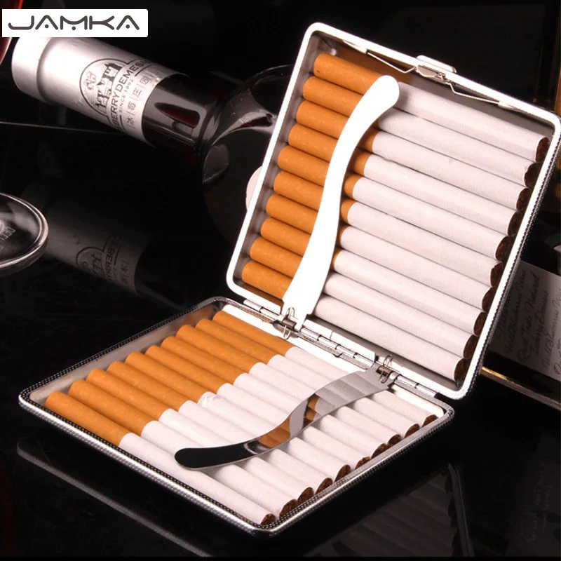 

(20 Cigarette ) Cigarette Case Fashion PU Automatic Cigarette Box Gift Men's Cigarette Gift
