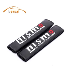 Carbon fiber seat belt cover shoulder pad Car Styling For nismo LOGO For Nissan Nismo Teana Qashqai Murano X-Trail accessories Carbon fiber seat belt cover shoulder pad Car Styling For nismo LOGO For Nissan Nismo Teana Qashqai Murano X-Trail accessories