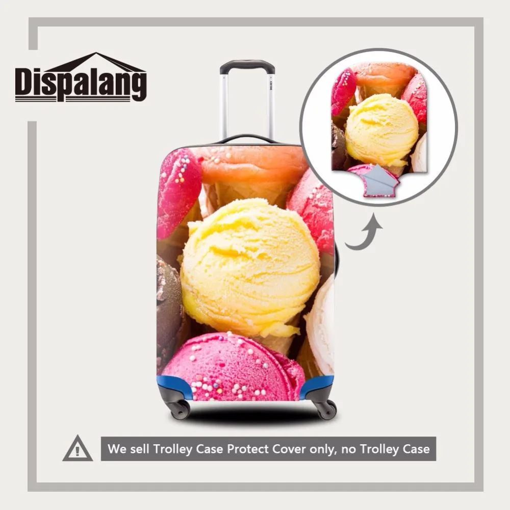 Dispalang ice cream print thick elastic travel luggage protective cover