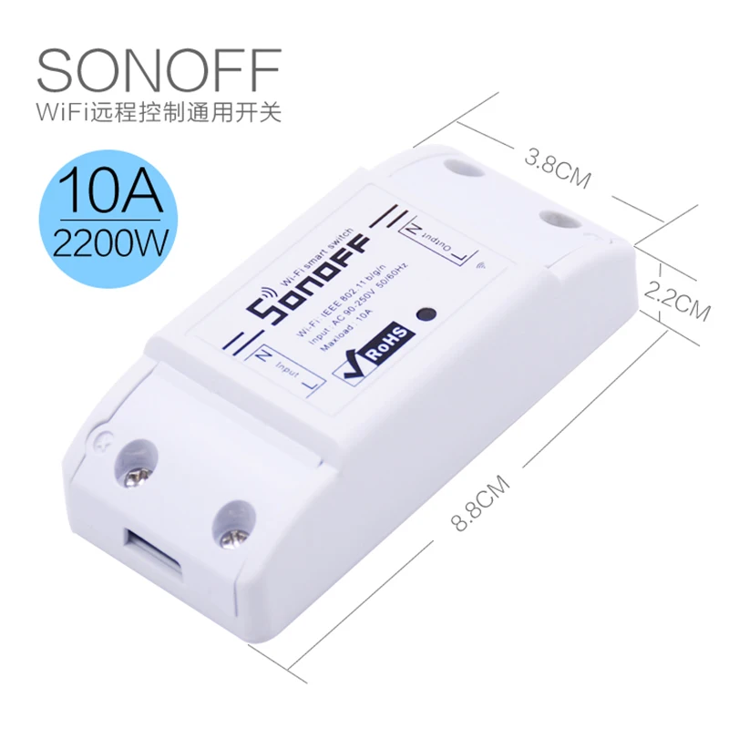 Sonoff Basic R2 WiFi беспроводной умный пульт дистанционного включения/выключения времени DIY модуль переключатель для MQTT COAP iOS Android Голосовое управление Умный дом