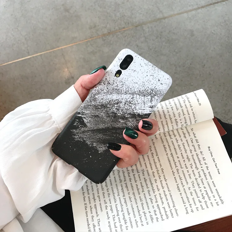 

Retro Marble Graffiti Phone Case For Huawei P20 P30 Pro Case Hard PC Matte Phone Cover For Huawei Nova 3 3i 4 2S Honor 10 9 8X