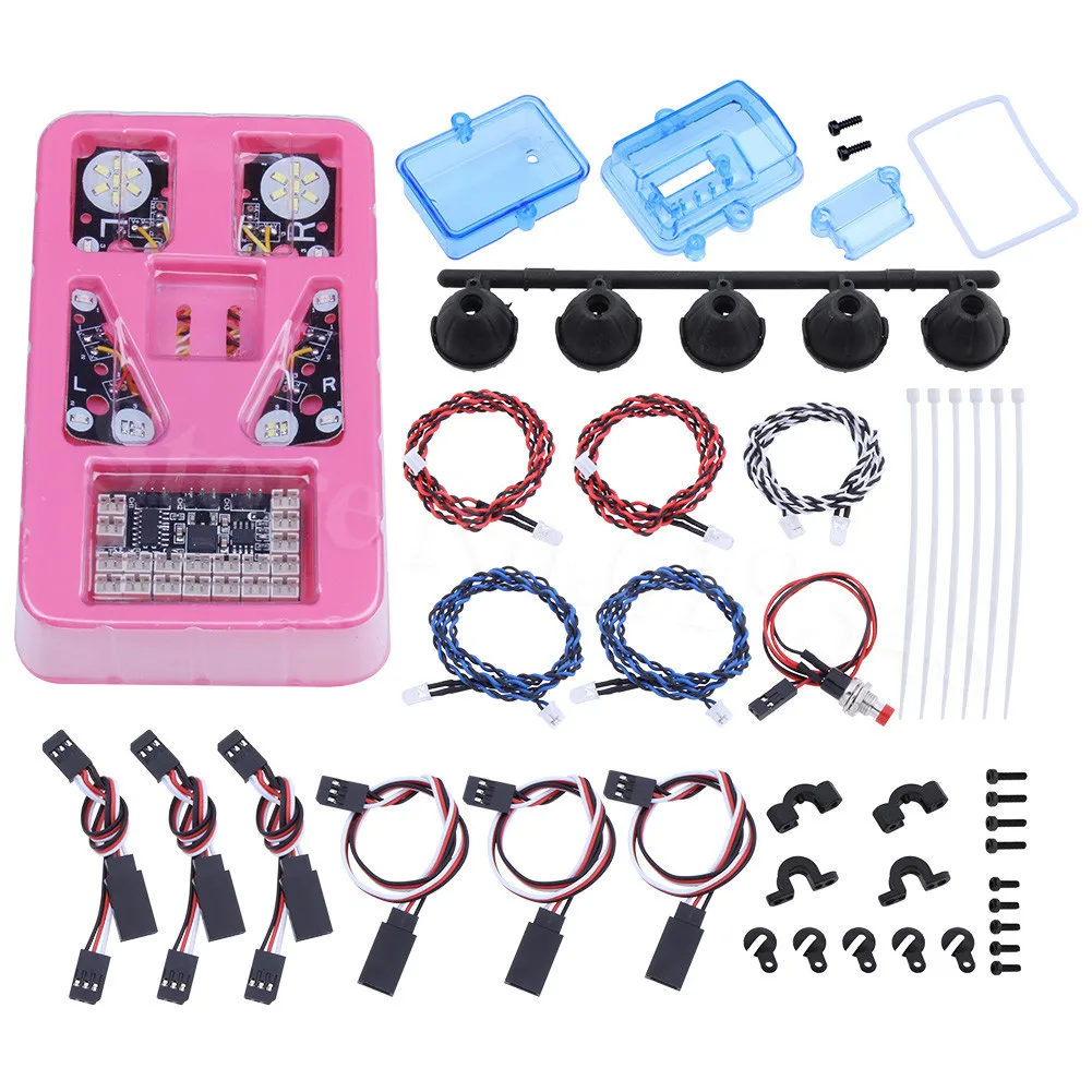 

Front Rear TRX4 LED Lights Kit Set Headlight Lamp Group with WaterProof Receiver Box Case for 1/10 RC Crawler Traxxas Trx-4 Car