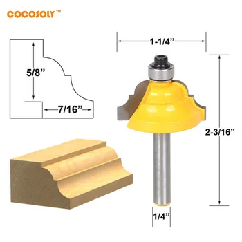 

DIY Woodworking Tools 1/4" Shank Double Roman Ogee Edging Router Bit - Medium