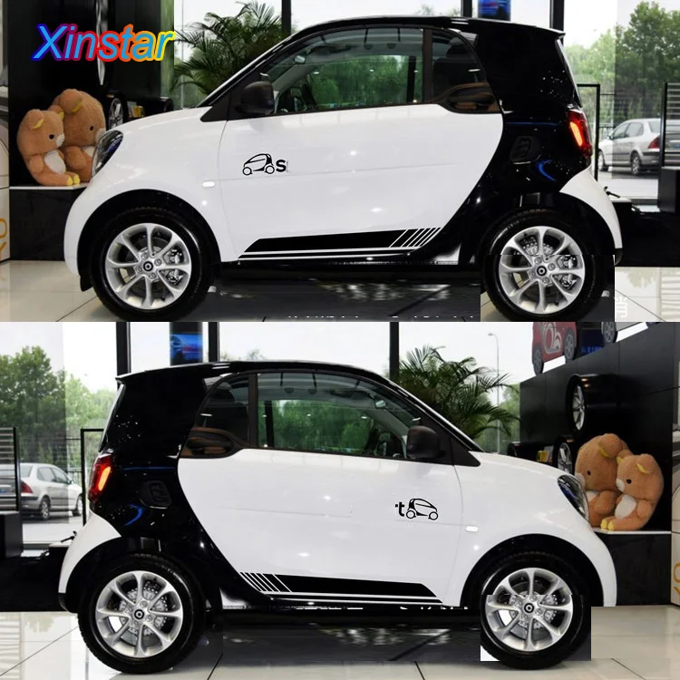 

2pcs/lot car side body sticker for Mercedes Benz Smart Styling