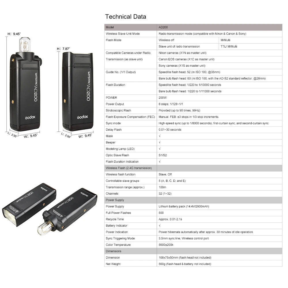 Godox Outdoor Flash Pocket Flash AD200 (1)