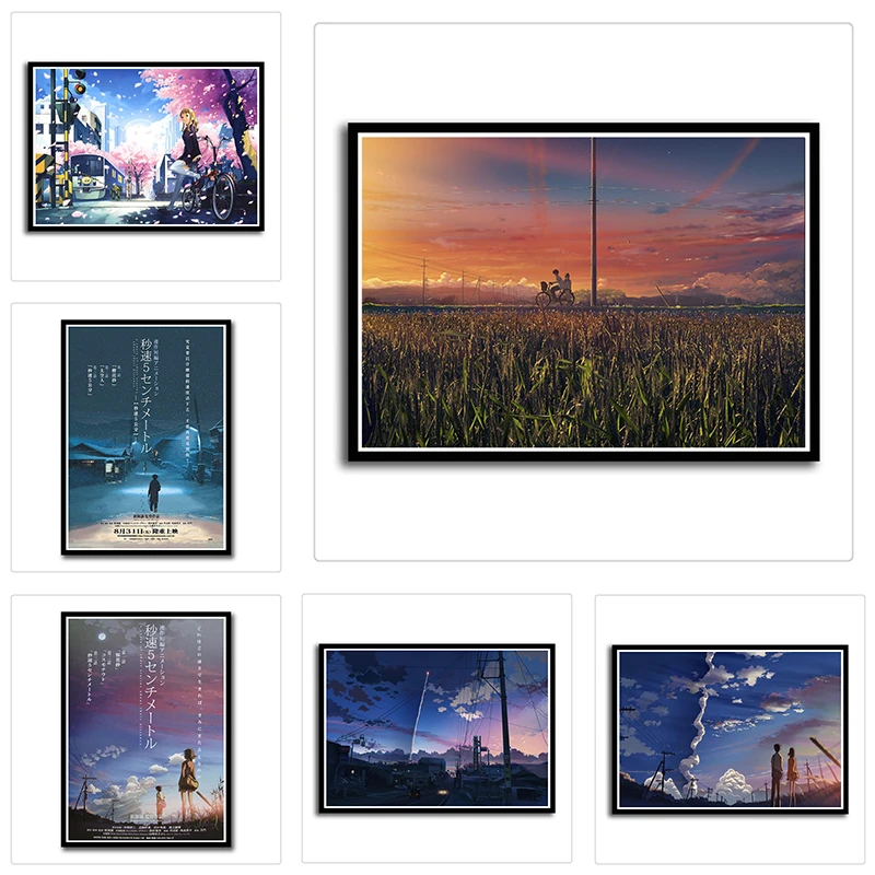 5 Centimeters Per Second Anime Coated Paper In Japan Poster And Print For Wall Home Decor Living Room Decor42 30cm Wall Stickers Aliexpress