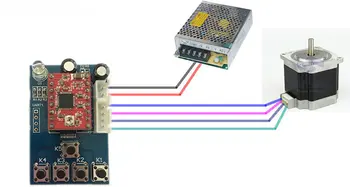 

12V two-phase four-wire PM stepper motor and hybrid stepper motor drive controller, multi-function speed control board
