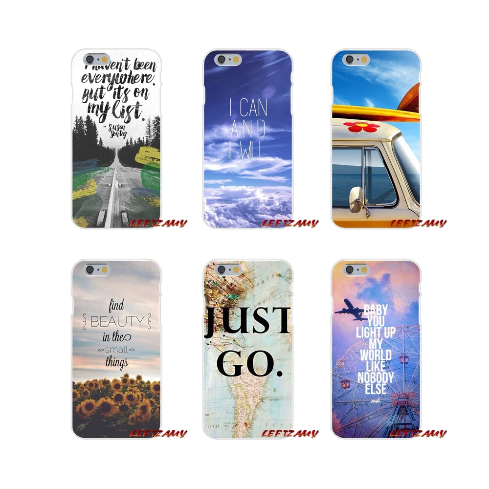 

inspirational travel travel the world For Huawei P Smart Mate Y6 Pro P8 P9 P10 Nova P20 Lite Pro Mini 2017 Transparent TPU Cover