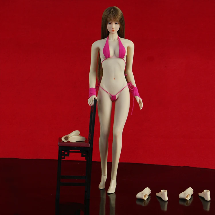 

1/6 Super-Flexible Female Asian girl Seamless Bodies stainless steel ball joints articulatlons stkeleton for scale adult toy