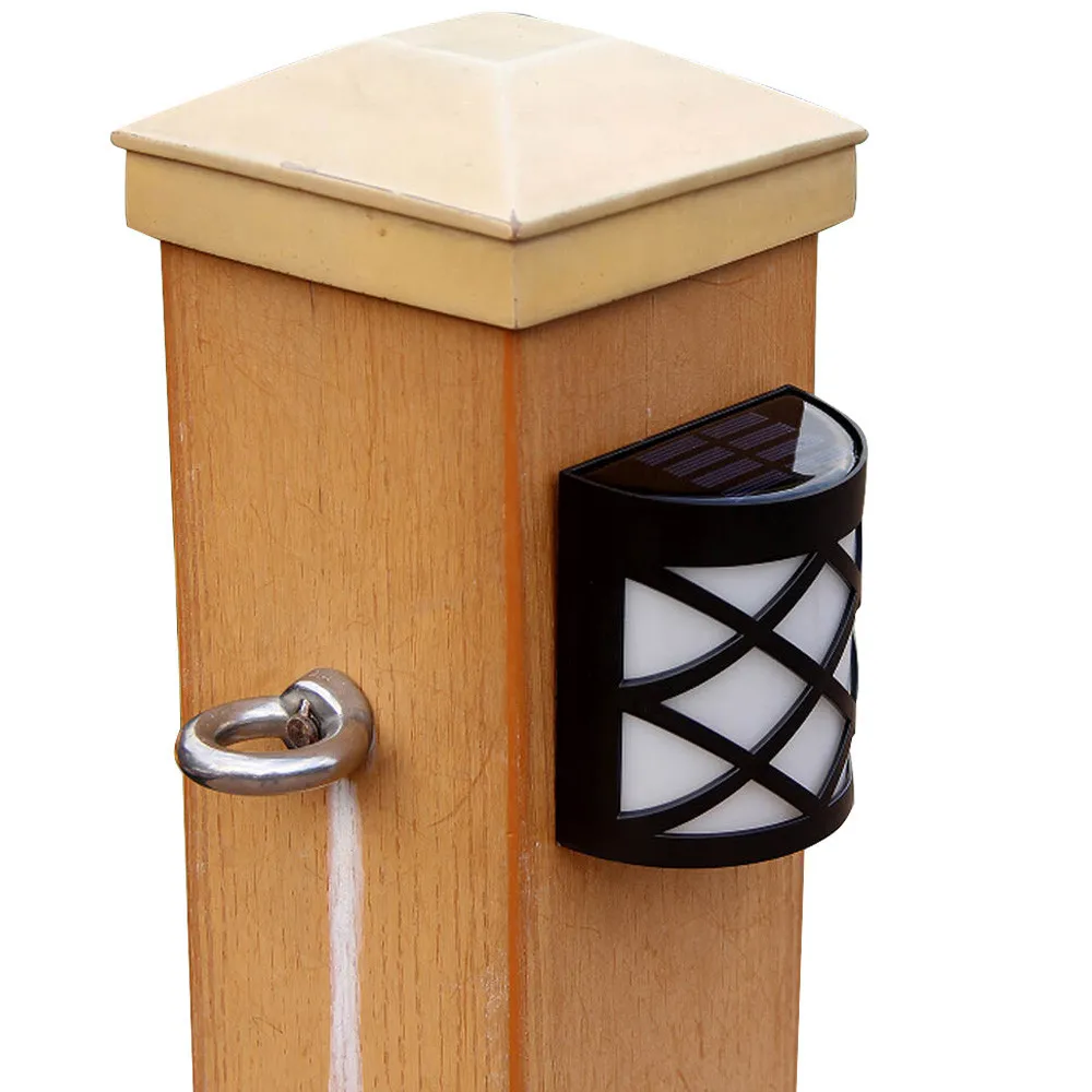 LED Solar Light Fence Lamp Home Garden Outdoor Wall Fence Garden Light