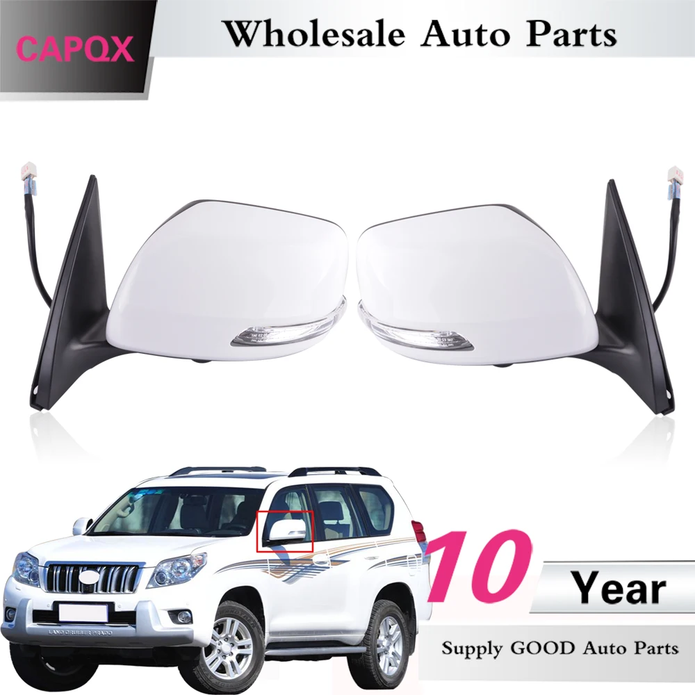CAPQX 1Pair rearview mirror with electrical folding For LAND CRUISER