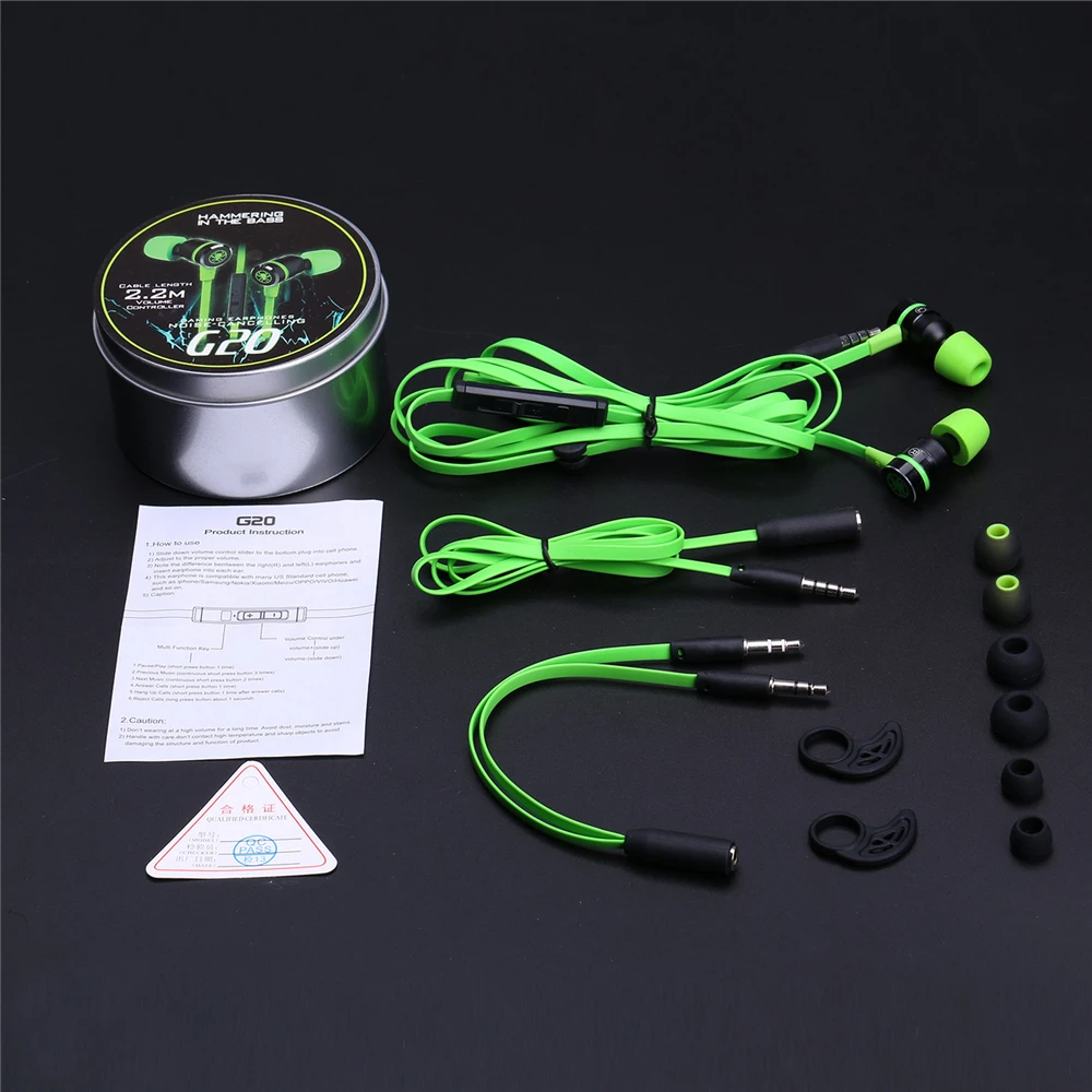 PLEXTONE G20 Earphones Gaming Magnetic Stereo In Ear Earphone Computer Earbuds With Microphone Headset For phone PC