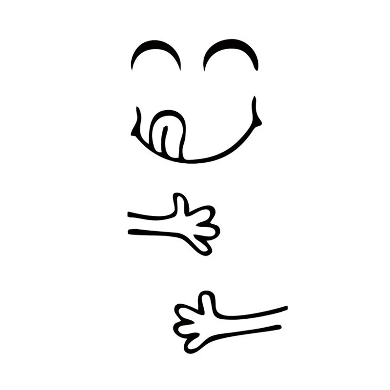 Cute Smile Fridge sticker Happy Yummy Face Kitchen decorations Vinyl Wall Stickers Art Refrigerator Wall Decals Home Decor