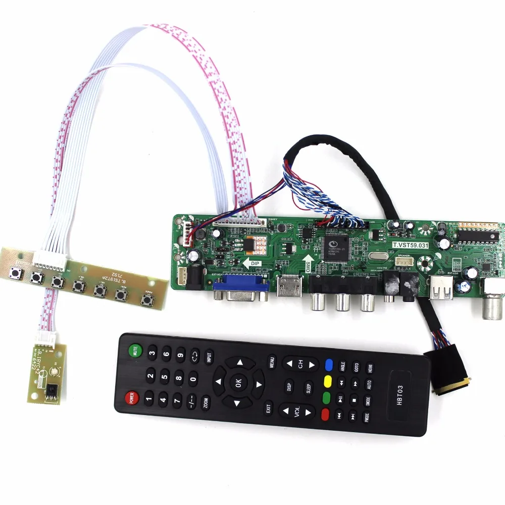 TV PC HDMI CVBS RF USB LCD Controller Board for LQ164D1LD4A 1600*900 panel 16.4/"