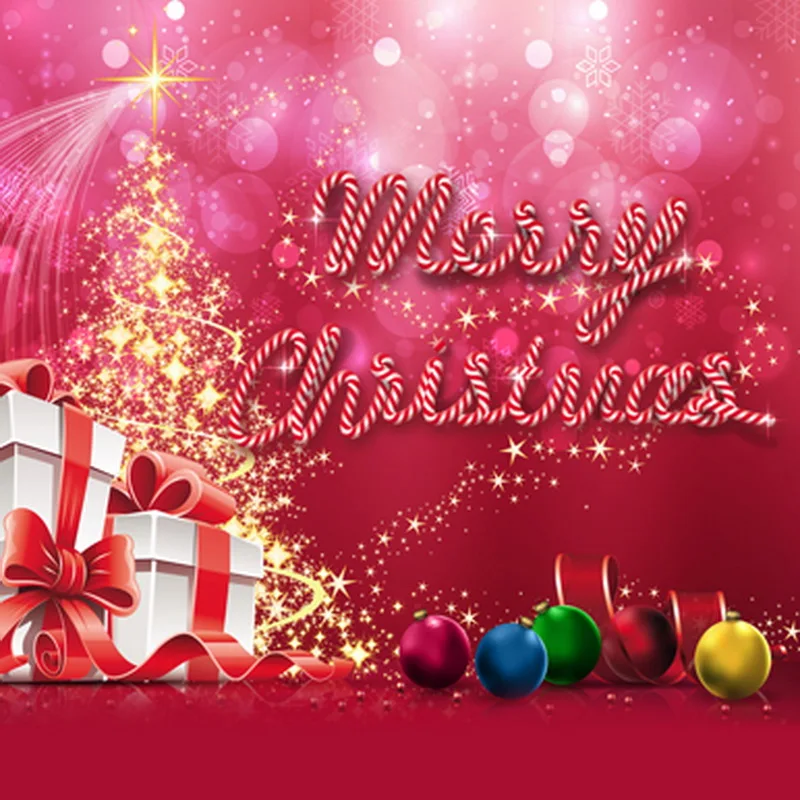 

Custom vinyl cloth print red Christmas party photography backdrops for stage portrait photo studio backgrounds ST-069