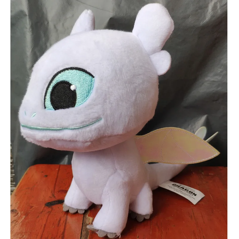 

NEW TYPE 18cm How to Train Your Dragon 3 Plush Toy Light Fury Soft White Dragon Stuffed Animals Doll