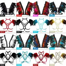 Мягкая перьевая шаль на плечи Женский Бандаж на бретелях Полный Бюстгальтер жгут Harajuku юбка в стиле бохо плюс размер боди грудной бандаж пояс танец