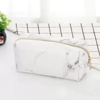 

Waterproof Marble Pattern Travel Cosmetic Bag Leather Women Neceser Make Up Bag Travel Organizer Case Toiletry Makeup Pouch