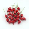 20pcs Small WIth Stem Simulation pomegranate fruit Berries Artificial Flower Red Christmas Cherry Stamen  Wedding Decoration ► Photo 1/6