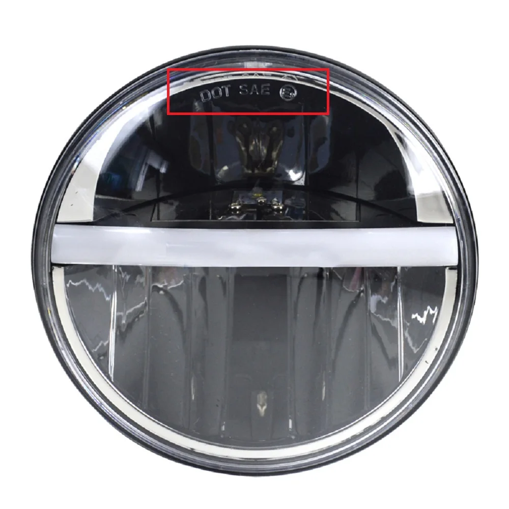 Black 7 Inch LED Headlight Round LED Bulb HighLow beam DRL Amber Turn Signal Waterproof for Jeep Wrangler JK Hummer(5)