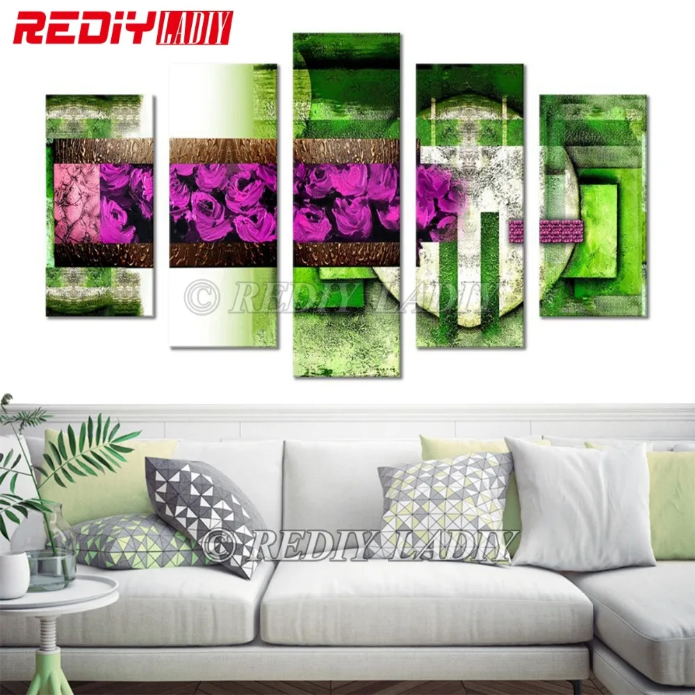 

REDIY LADIY Diamond Painting Triptych Diamond Embroidery Crystal Modular Picture Abstract Drawing Mosaic Multi Pictures Wall Art