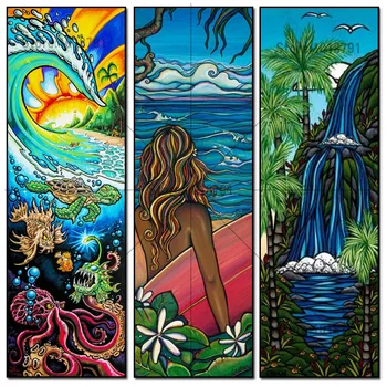 

Full Diamond Painting "water Will Amass Wealth" diy Diamond Embroidery Cornucopia Like Landscape Blessing 3 Size