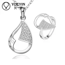 S774 высокое качество посеребренные вечерние украшения с каплями воды коллекция романтичные ювелирные изделия
