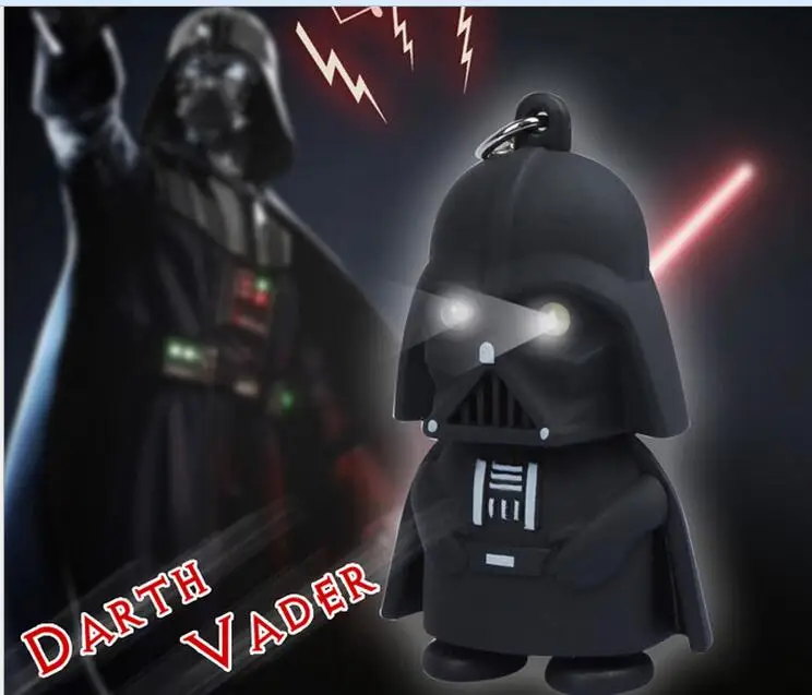 

2016 new LED Light With Sound Star Wars Black Knight Darth Vader Stormtrooper PVC Action Figures Toy Kids Toys Anakin Skywalker