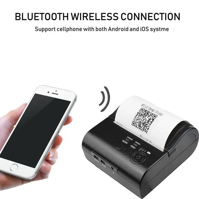 Best Price Zjiang-8001 Portable Mini Bluetooth Printer 80mm Wireless Thermal Receipt Printer For Mobile Phone 2000mAh battery with USB port